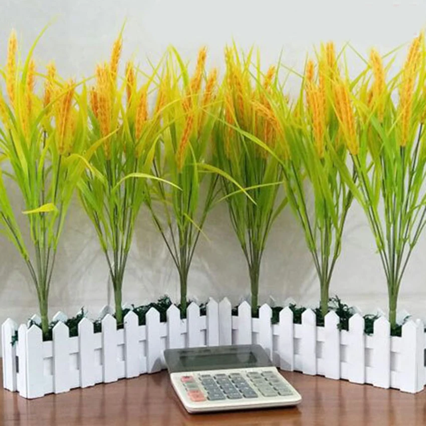 10 филиал искусственный цветок пшеницы завод пшеничные уши Свадебный осенний