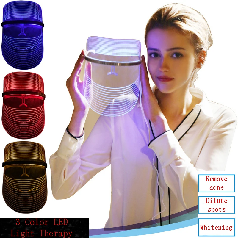 Ультразвуковая светодиодсветодиодный фотоновая маска KOLI для очистки лица