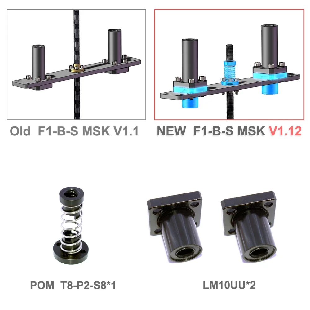 Модернизированная ось Z для фотолампы рандовый винт T8 винтовая гайка 2 мм/8 мм
