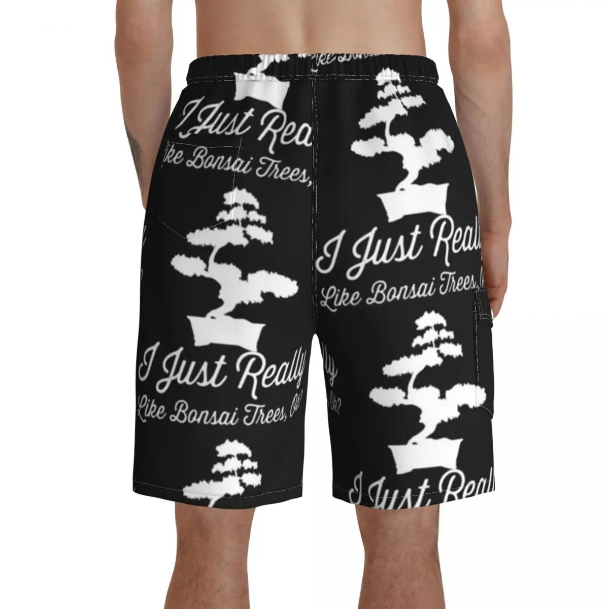 

Bonsai Tree Board Shorts Beach Swimming Trunks Polyester Pattern Men Swim Trunks