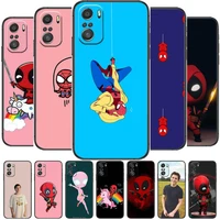 marvel cute spiderman cartoon phone case for xiaomi redmi note 10 9 9s 8 7 6 5 a pro s t black cover silicone back pre style