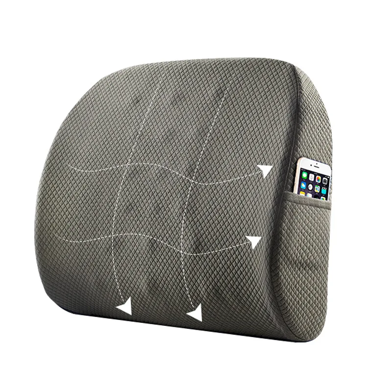 Подушка для стула спины Массажная пена с карманом телефона удобная и дышащая
