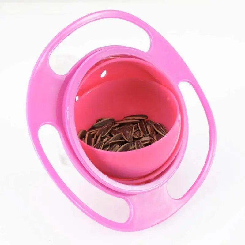 Детские милые детские Гироскопическая чаша для кормления Универсальный Разлива