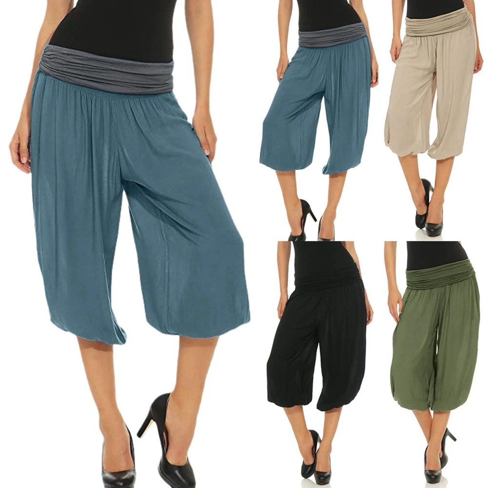

summer Women pants solid color cotton harem pants harem pants yoga pants baggy pants baggy sport harem pants with drawstring