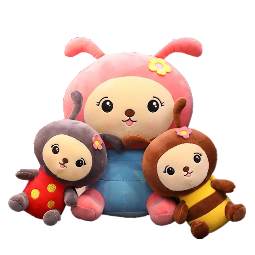 25 40 см Kawaii Honeybee & Butterfly Божья коровка плюшевые игрушки мягкие милые куклы подушка