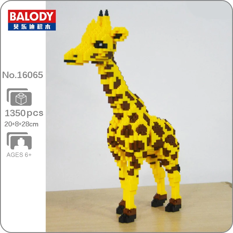 Balody 16065 желтый жираф олень стоячий питомец 3D модель сделай сам мини-алмазные