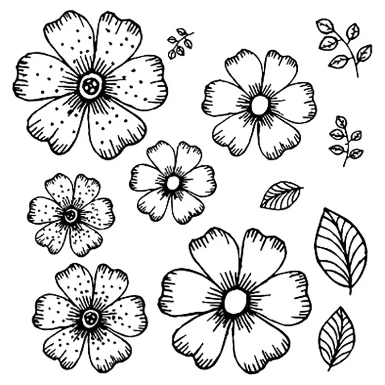 Romantic Flower Silicone Stamping Letters Rose DIY Handbook Stamps Decorations Rubber for Scrapbooking Decor | Дом и сад