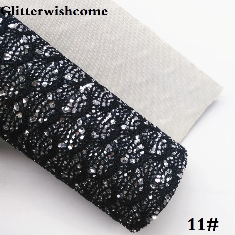 11 Glitterwishcome 21X29 см A4 размер кружева блестящая кожа, рыбка чешуя Русалки Fabirc кожа ткань винил для луков, GM020A - Цвет: 11