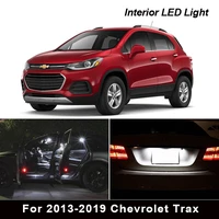 13 x white led interior lights for 2013 2019 chevrolet trax map dome trunk vanity mirror license plate light