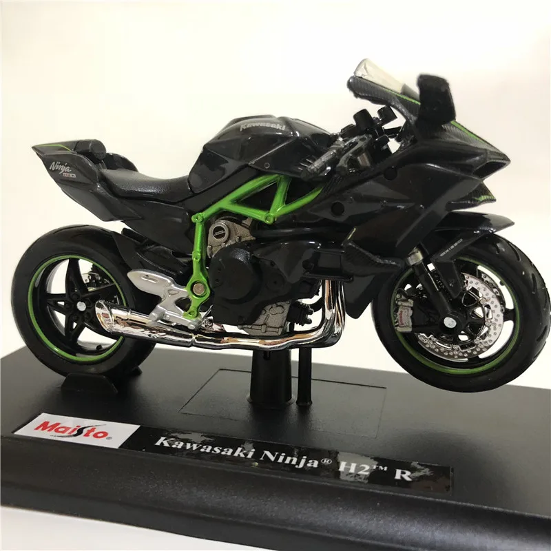 Модель мотоцикла KAWASAKI NINJA H2R литая модель из сплава черный ниндзя мотоцикл