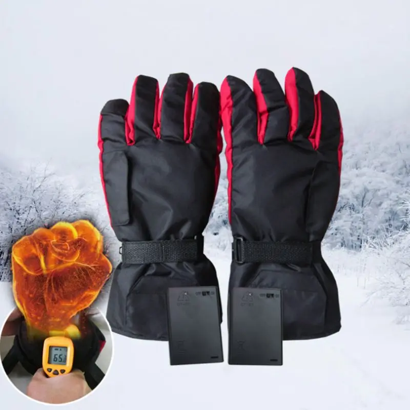 

Men Women Electric Heated Gloves Battery Powered Waterproof Thermal Motorcycle Snow Ski Riding Sport Mitterns Winter Warmer