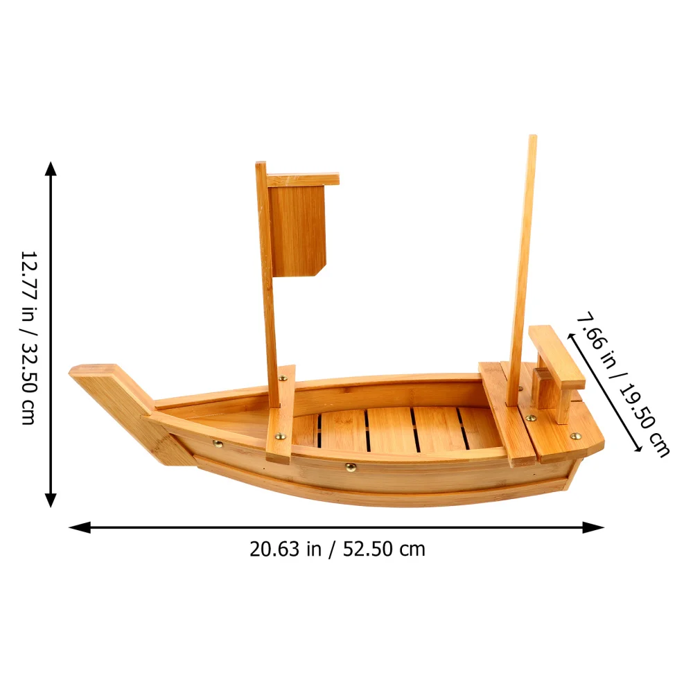 

Bamboo Sushi Plate Boat Shaped Plate Japanese and Korean Cuisine Sushi Boat Bamboo Sashimi Platter Home Tableware