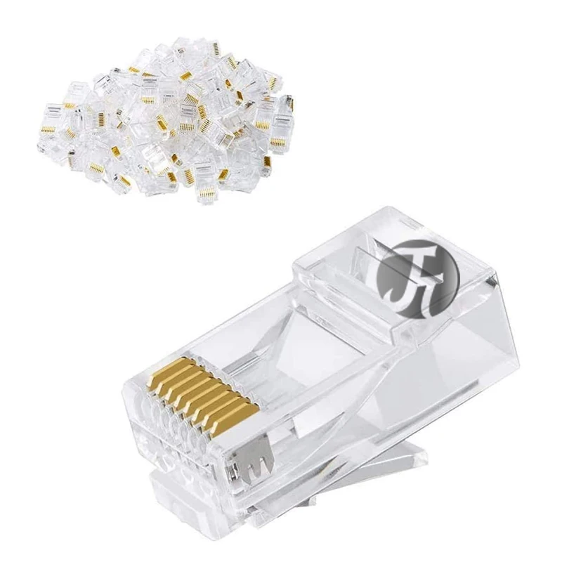 

2021 New CAT6 Connector Plugs RJ45 Network Cable Modular Pass Through CAT6 RJ45 Connector Plug Unshielded 8P8C Accessories