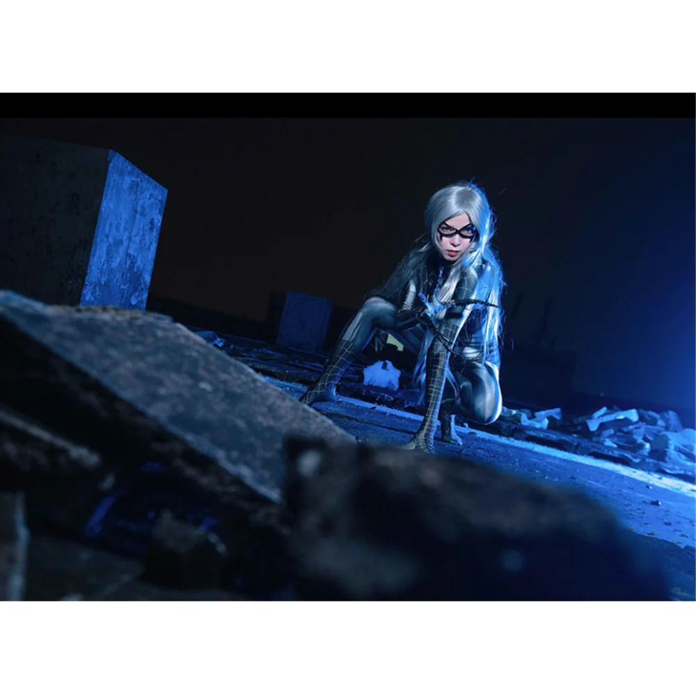 Черный кот Symbiote Spider Girl 3D принт спандекс женский костюм паука Косплей Zentai боди для взрослых детей Высокое качество