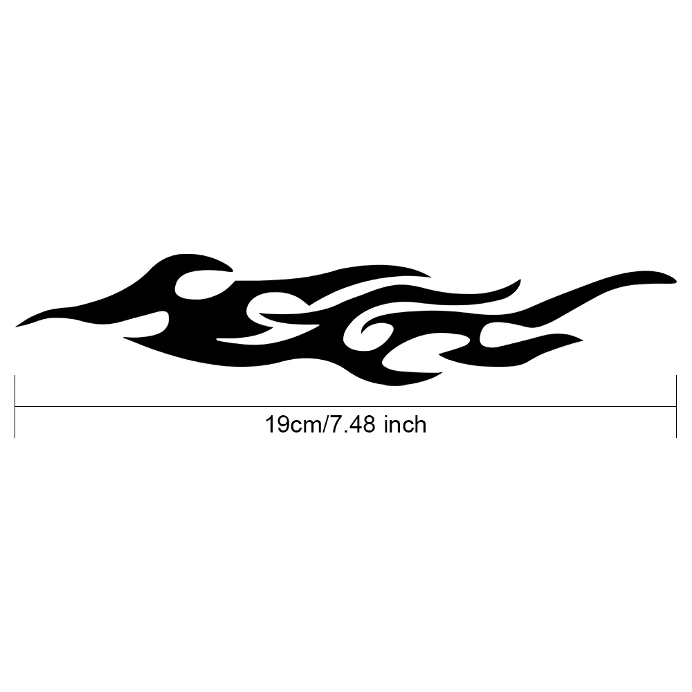 

19cm Car Sticker Flame Fire Stickers To Cover Scratches Personalize Body Rearview Mirror Creative Decals Black White Red Yellow