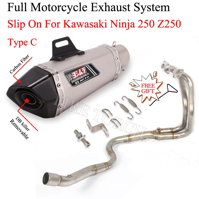 Для Кавасаки ниндзя 250 300 Z250 08 - 17 полная система сброс выхлопных газов мотоцикла