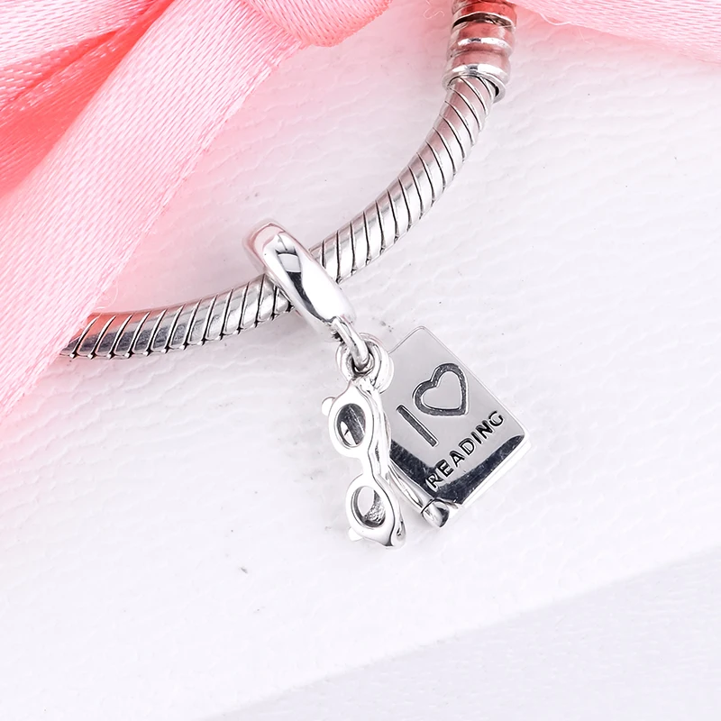 Подвеска-книга для чтения из серебра 925 пробы с надписью I Love | Украшения и