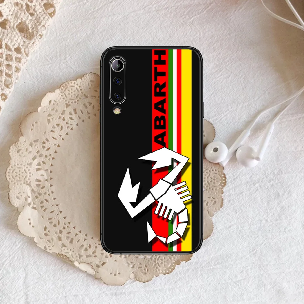 

abarth car logo Phone case For Xiaomi Mi note 10 A3 9 MAX 3 A2 8 9 Lite Pro ultra black Hoesjes Silicone Etui Pretty Prime