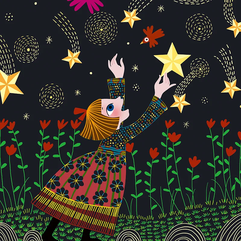 1 Набор 6 шт. волшебная сказка тема цвет фотография карточки Детский