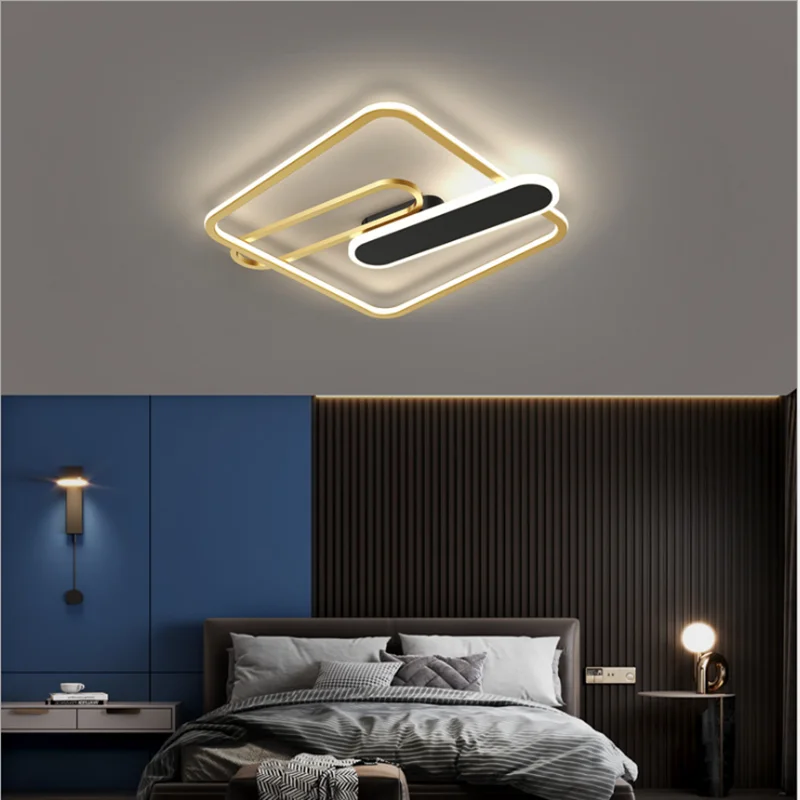 저렴한 새로운 현대 거실 램프 철 아트 홈 북유럽 미니멀 크리 에이 티브 따뜻한 책 룸 램프 마스터 침실 천장 조명