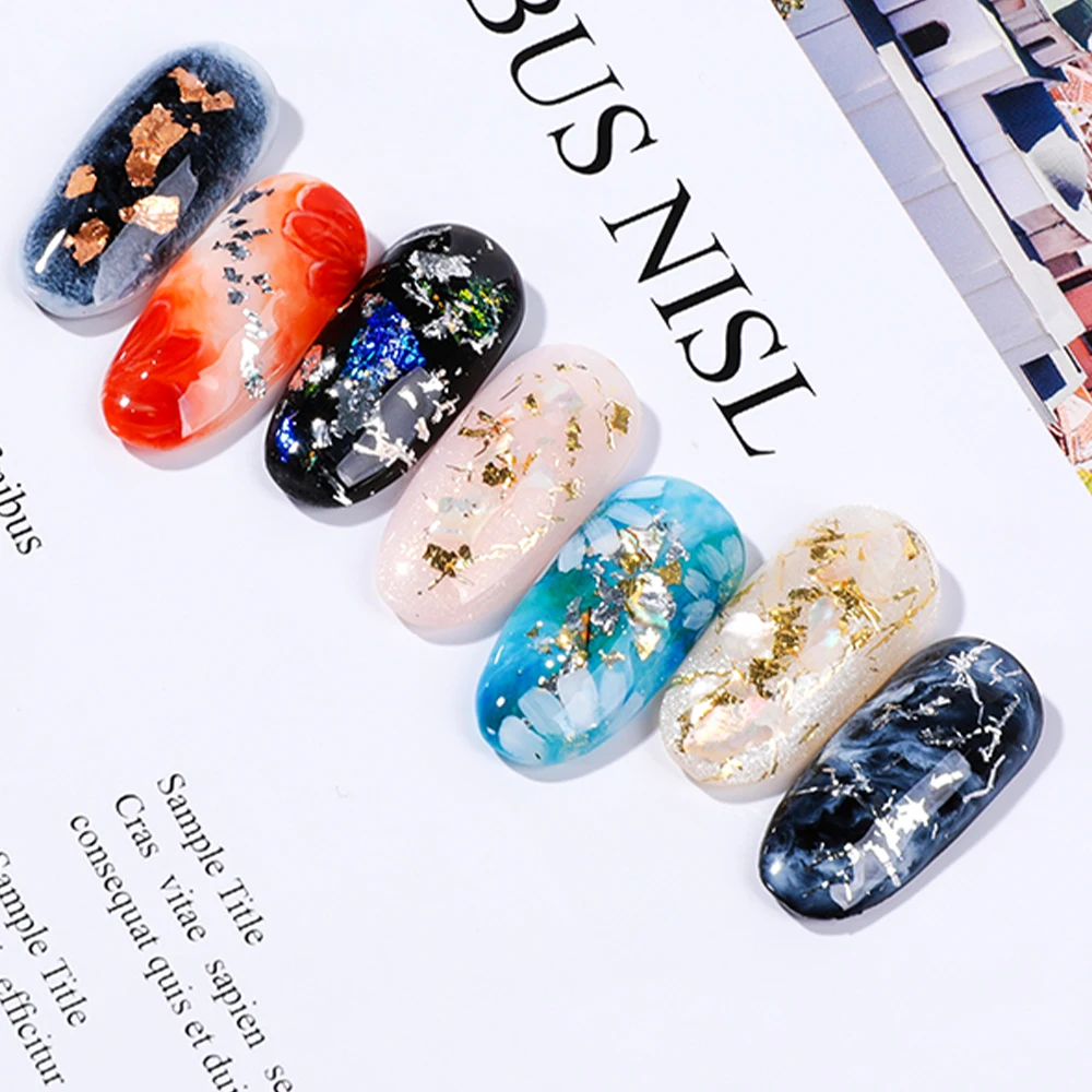 Имитация золотых листьев хлопья для украшения ногтей позолота живопись