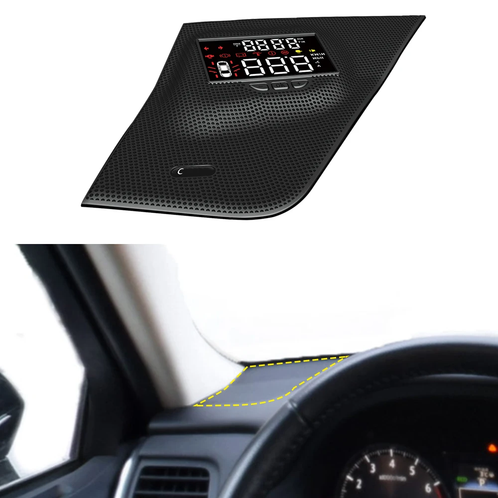 

For Toyota Crown S210 2015 2016 2017 Mirror HUD Auto Car Head Up Display Windshield Glass Projector Security Alarm RPM Voltage