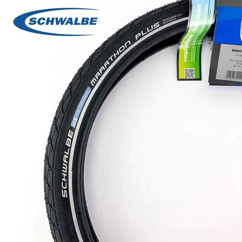 Schwalbe Bike Tire 47-406 MARATHON PLUS 20x1.75 Steel Wire Bicycle Tyre For Crotched Type Rims Only Cycling Parts