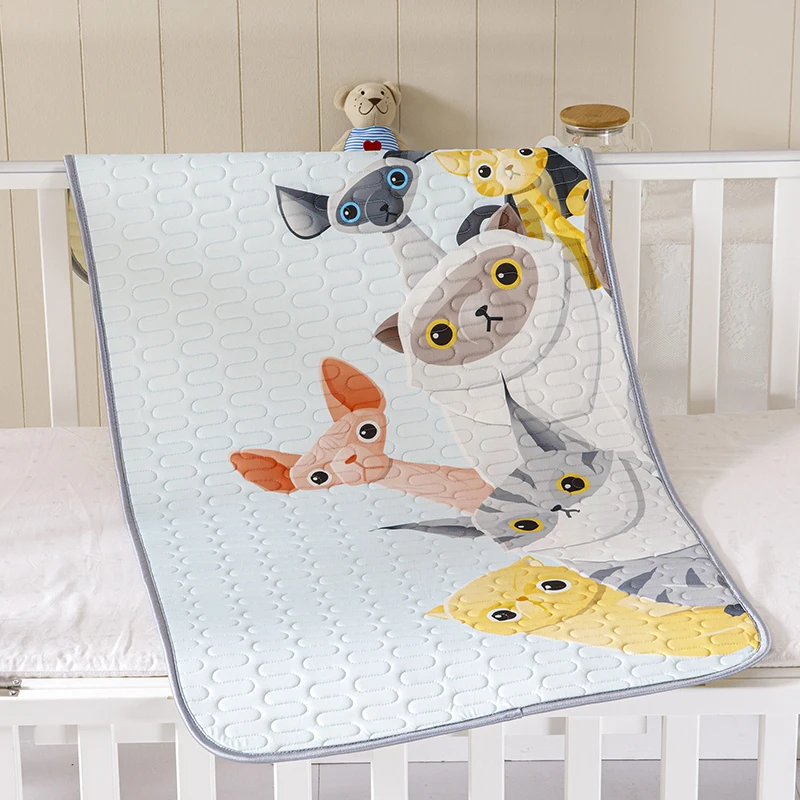 

Kid's Room Decoration Kindergarten Nap Cute Cartoon Printed Children's Quilting Cool Summer Latex Floor Bed Mat