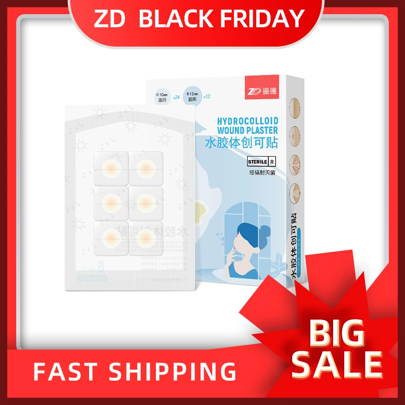 

ZHENDE 36PCS/BOX Acne Patch Medical Hydrocolloid Dressing Concealer Remove Acne Waterproof Invisible Band-Aid Applicable Makeup