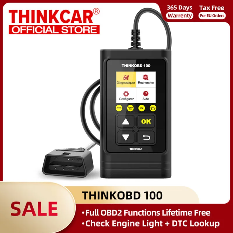 THINKOBD 100 All OBD2 Functions DTC Lookup VIN Live Data Reset Engine Light Diagnostics Car Scanner Diagnostic Tool #SL1
