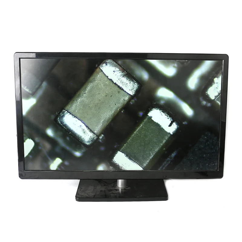 HDMI VGA цифровой промышленный видео микроскоп камера+ 100X c-крепление объектива+ 56 светодиодный кольцевой светильник для пайки Ремонт+ подставка держатель