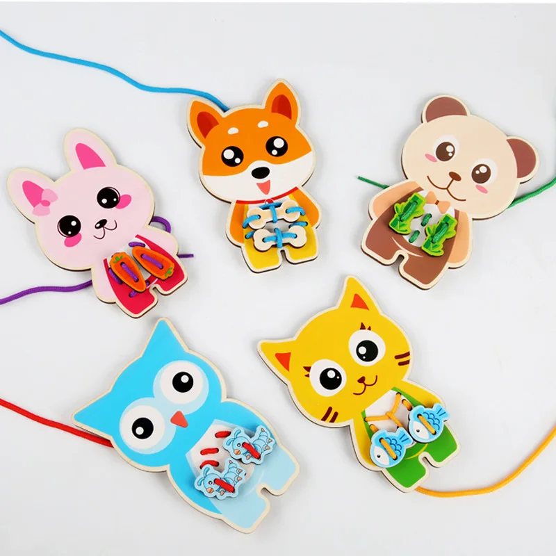 Развивающие игрушки деревянная резьба игрушка Раннее Обучение обучающая