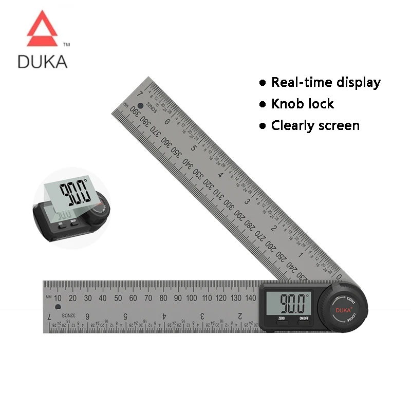 

Duke Multi-Function Measuring Stainless Steel Mini Ruler LED High-Definition Screen Support Precise Angle and Length Measurement
