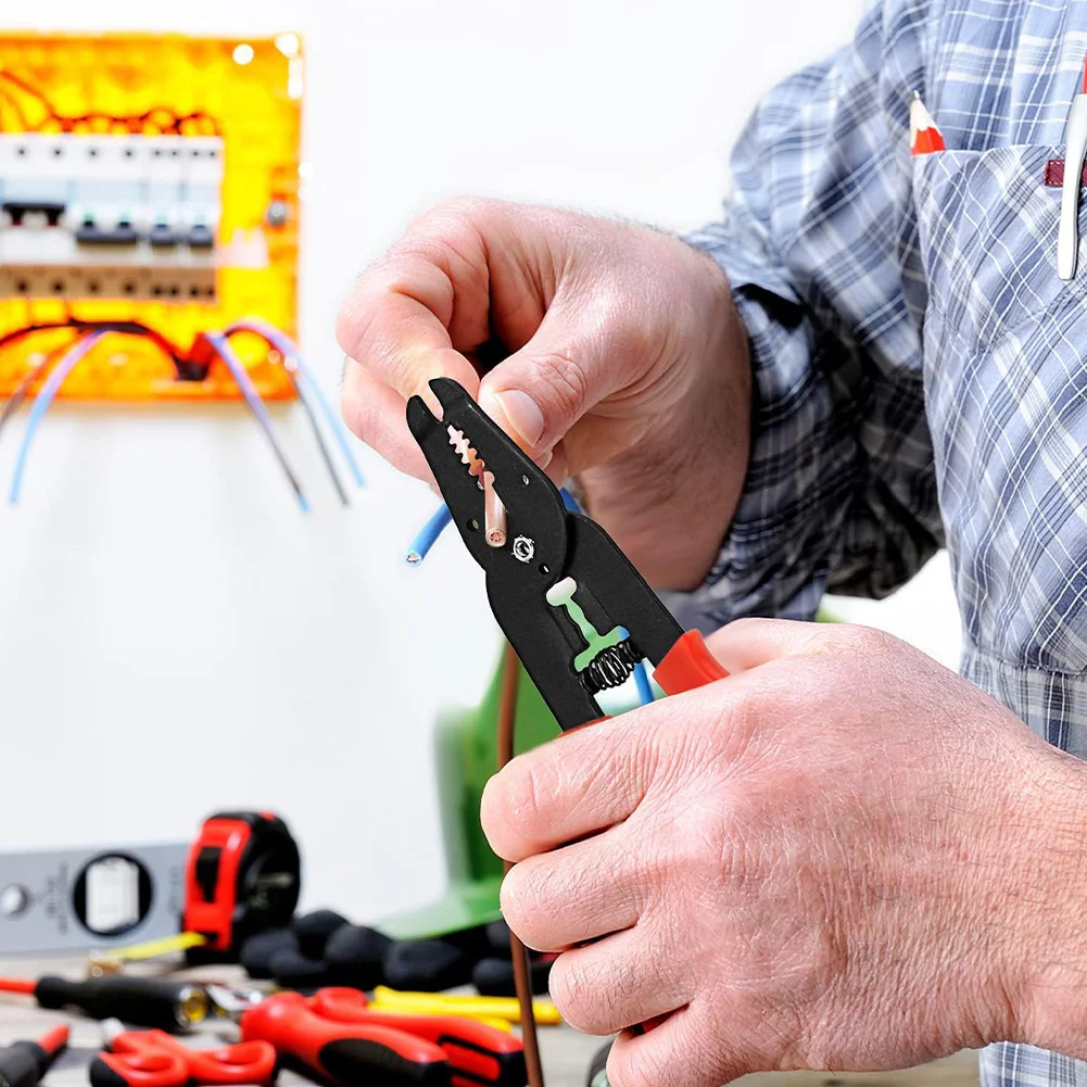 

New Professional Wire Stripping Tool Wire Cutter Multi-Purpose Electrical Strippers Crimpers & Pliers Insulated With Cutter