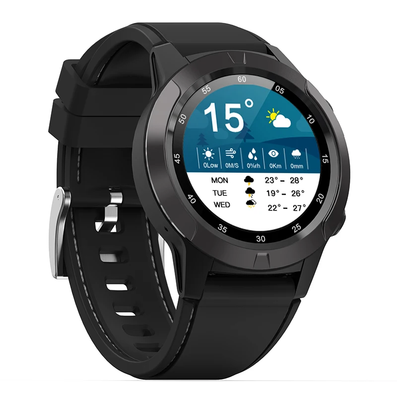 Black North Edge gps мужские Смарт-часы, шагомер, спортивные Смарт-часы, пульсометр, кровяное давление, Bluetooth, альтиметр, компас, часы - Цвет: Black