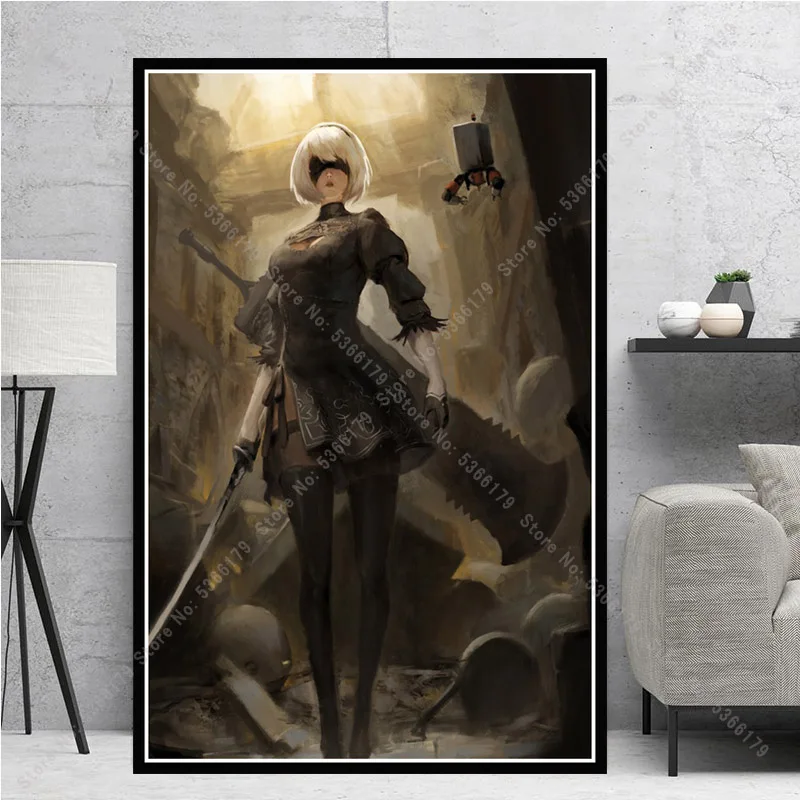 NT75 японский аниме подарок NieR Automata комический постер с принтом картина маслом