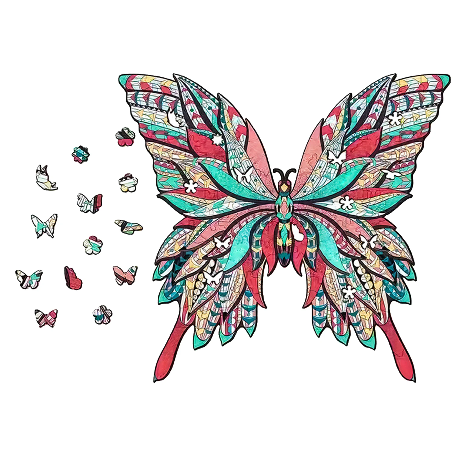 Красочный пазл строительные блоки асимметричная форма животные Бабочка кот