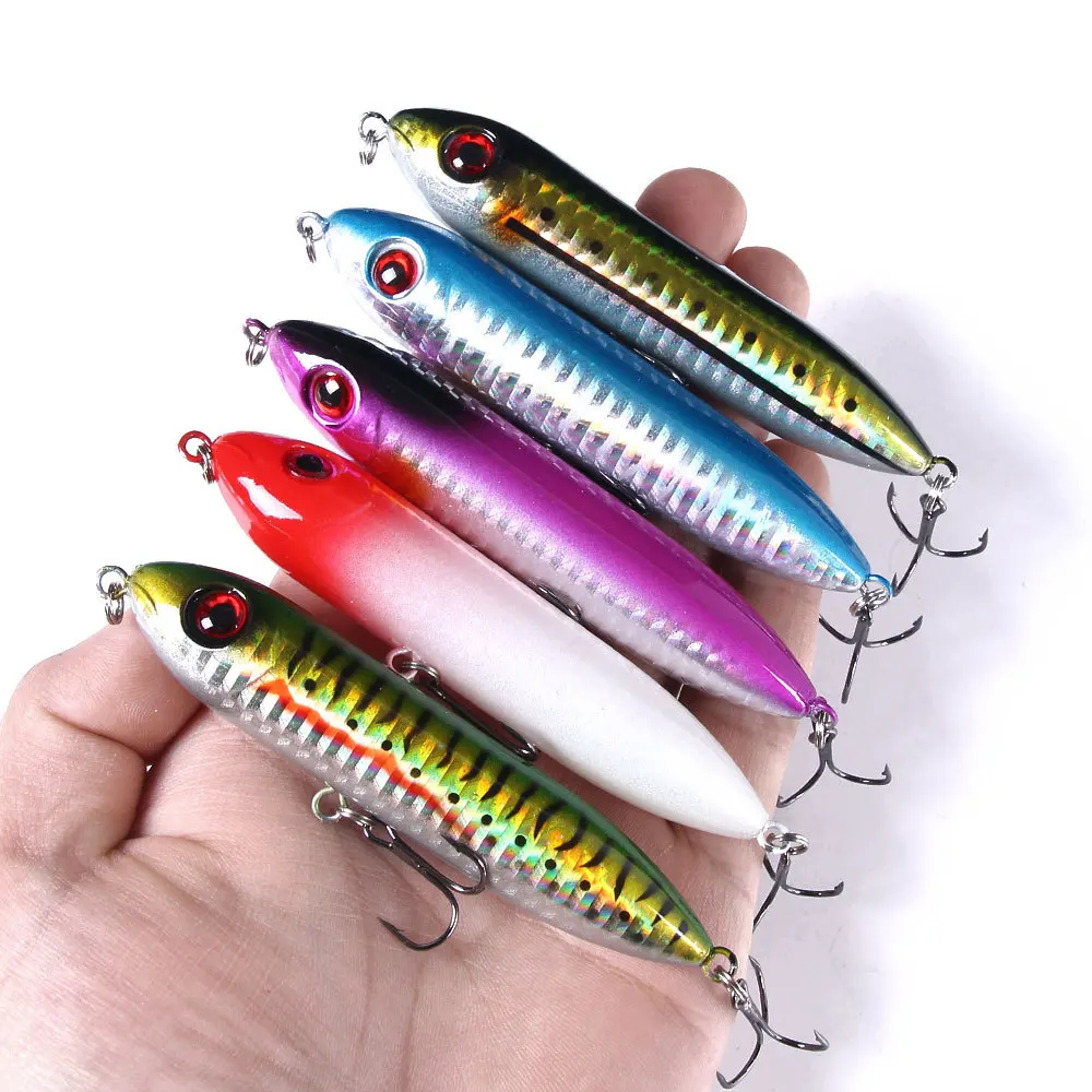 5 шт. Topwater приманки карандаши плавающая рыболовная наживка Блесна Высота каблука