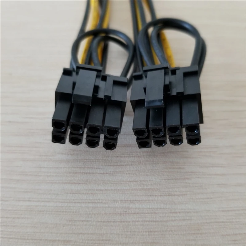 CPU 8pin Female to dual PCI-E PCI Express 8p (6 + 2 pin) Мужской кабель питания 18AWG провод для видеокарты