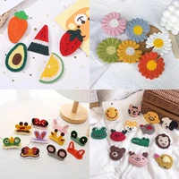 baby cute knitted wool bb clip fruit animal cartoon hairpin girls fashion snap button hairpin daily outing hair accessories