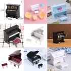 112 кукольный домик мини пластиковое пианино со стулом музыкальный инструмент модель для кукольного дома аксессуары Декор 3 шт. миниатюрные пианино комплект