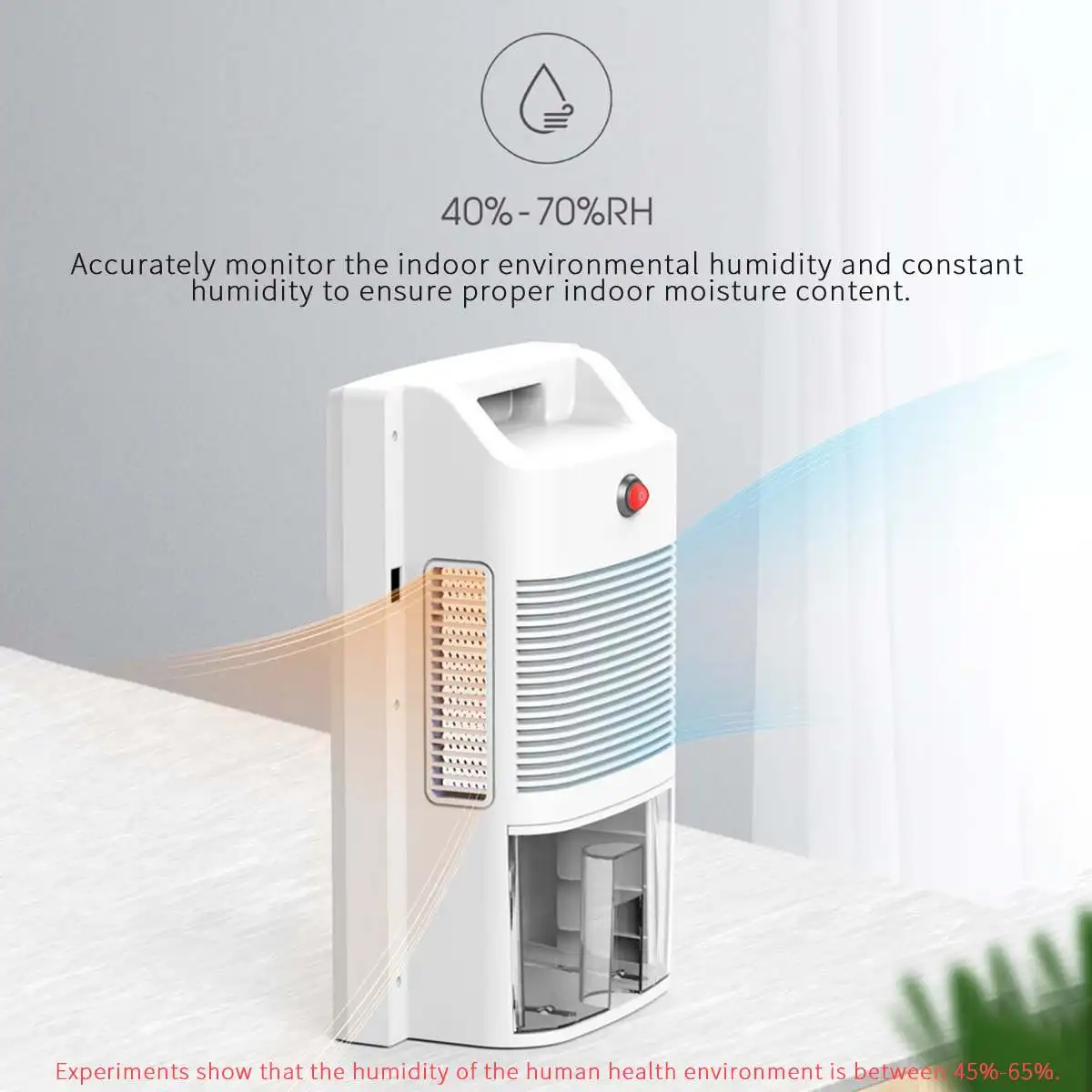 

220V 2-2.2L Home Office Remote Control Dehumidifier Mini Desiccant Compact LED Disc Air Purifier Automatic Poweroff Dehumidifier