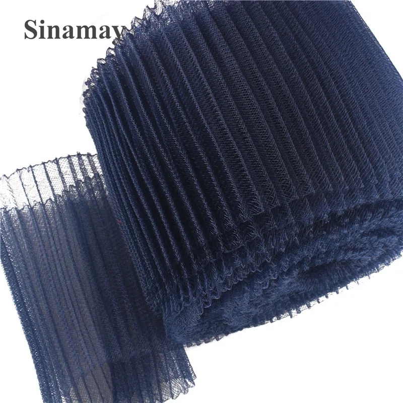 

12 CM/16 CM Crinoline Pleated Horsehair Fabric DIY Hair Accessories Weding Kentucky Derby Fascinators Craft 15 Yards/Lot