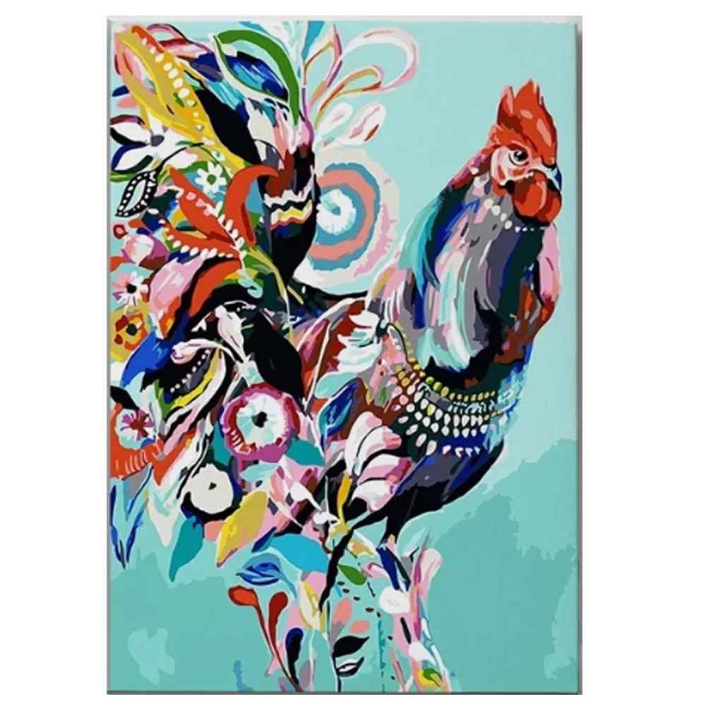 Красочная Алмазная картина петух сделай сам kжеле круглая полная вышивка мозаика