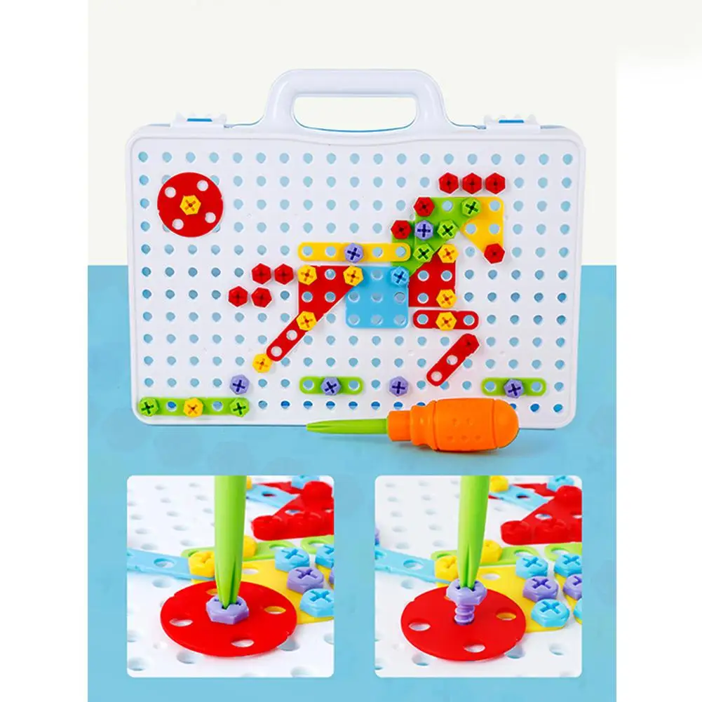 

1 Box Electric Drill Nut Disassembly Match Tool Educational Assembled Blocks Sets Toys For Boys Funny Gifts