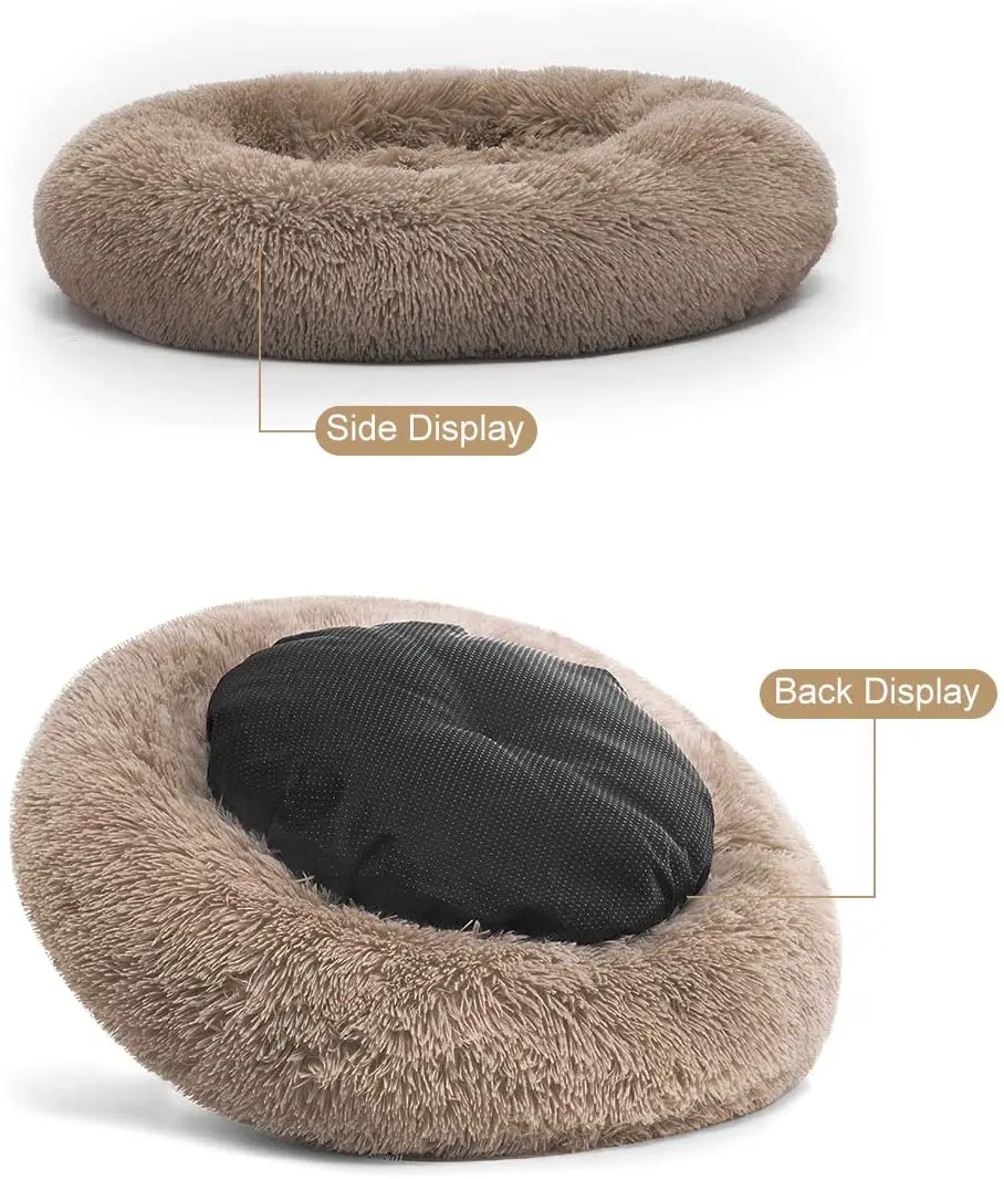 

Super Soft Pet Bed Winter Warm Sleeping Bed for dogs Kennel Dog Round Cat Long Plush Puppy Cushion Mat Portable Cat Supplies