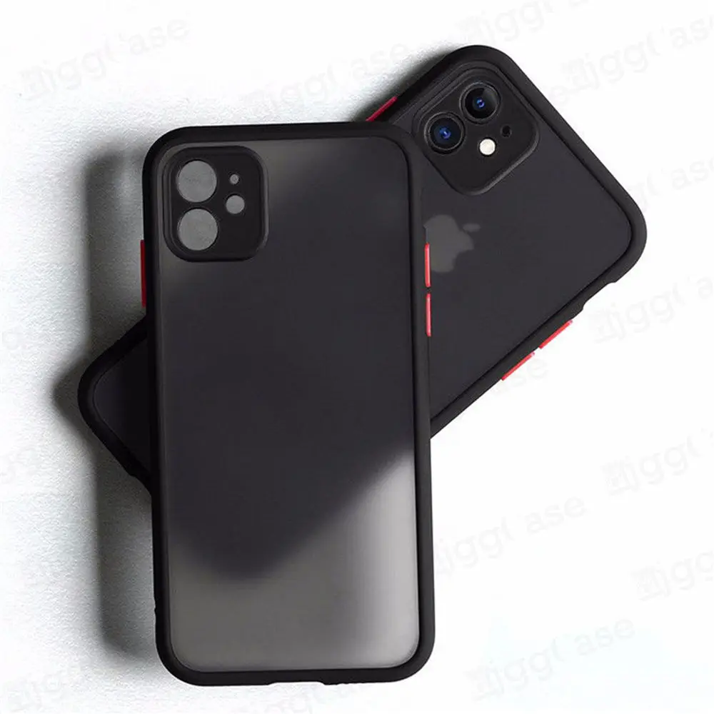 Противоударный матовый чехол для iPhone 11 12 Pro Xs Max XR X 6 7 8Plus SE Mini