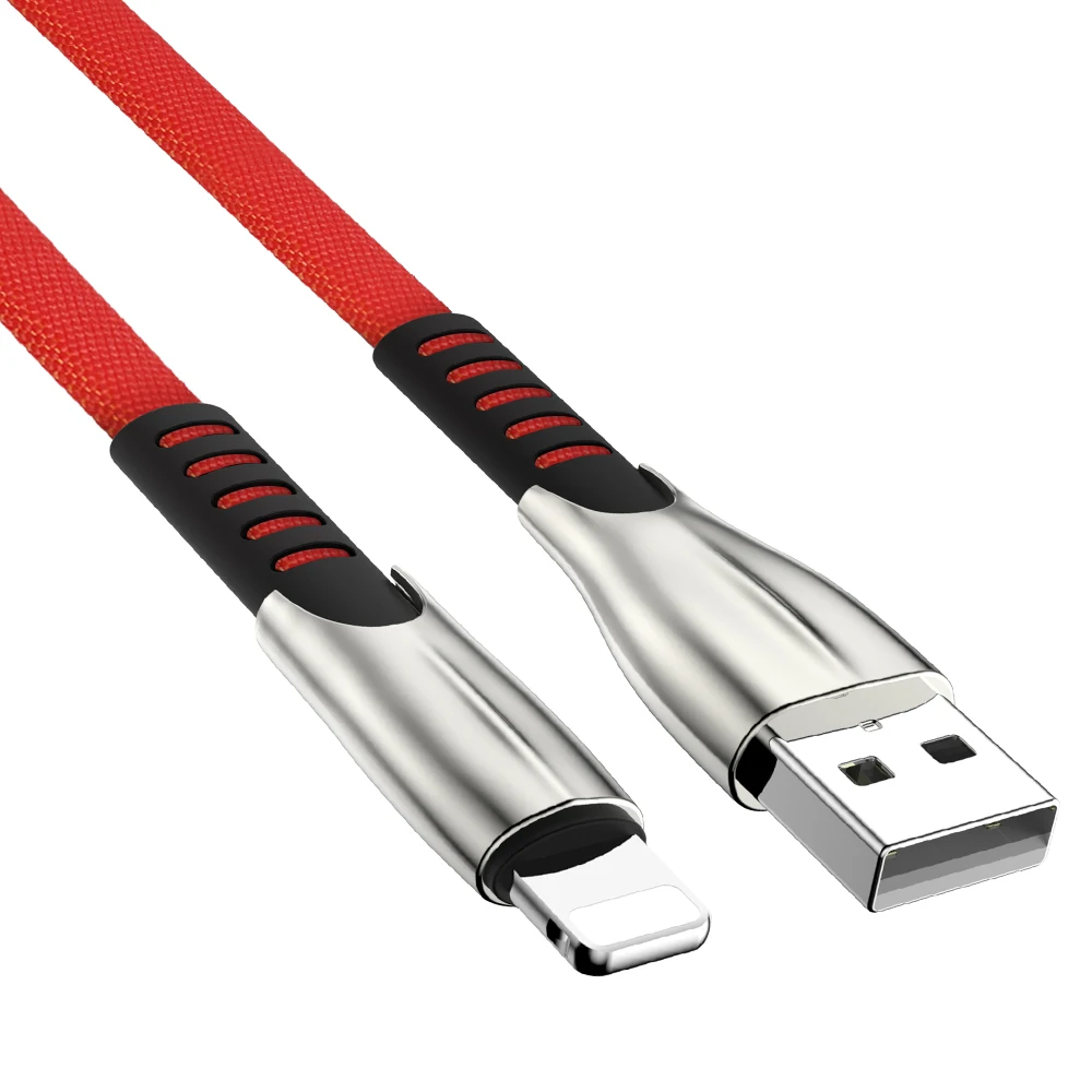 USB кабель для iPhone Xs Max XR X 8 7 6 s 6s Plus 5S SE iPad Mini Быстрая зарядка Шнур для зарядного устройства мобильного телефона - Цвет: Красный