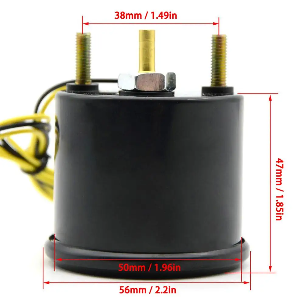 

Universal 2"52mm 12V Car Auto Turbo Boost Gauge -1~2 Bar Smoke Lens Car Turbo Pressure Meter White LED Light