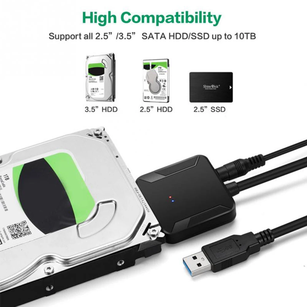 Переходник с кабеля SATA на USB 3 0 для жесткого диска 2 5/3 5 дюйма SSD HDD|Компьютерные